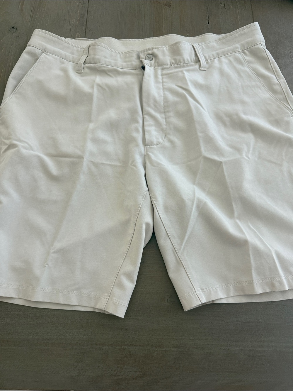 BYLT Basics White Men’s Flat Front Performance Shorts